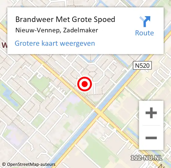 Locatie op kaart van de 112 melding: Brandweer Met Grote Spoed Naar Nieuw-Vennep, Zadelmaker op 29 mei 2023 20:39