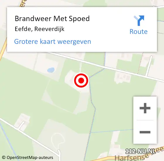 Locatie op kaart van de 112 melding: Brandweer Met Spoed Naar Eefde, Reeverdijk op 30 mei 2023 12:25