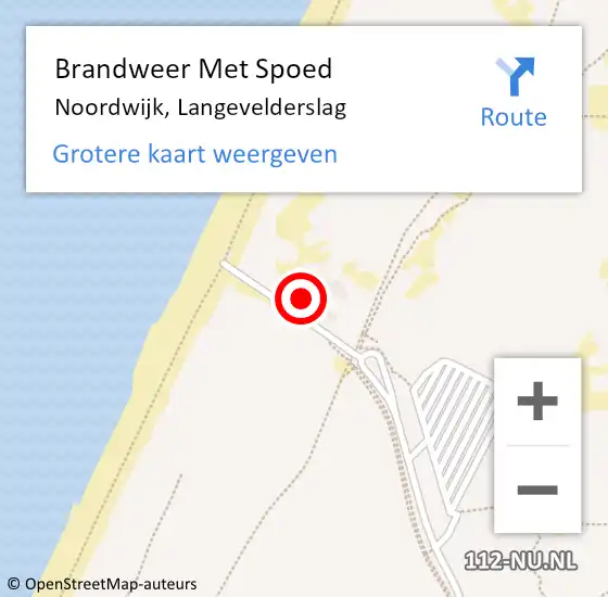 Locatie op kaart van de 112 melding: Brandweer Met Spoed Naar Noordwijk, Langevelderslag op 30 mei 2023 18:58