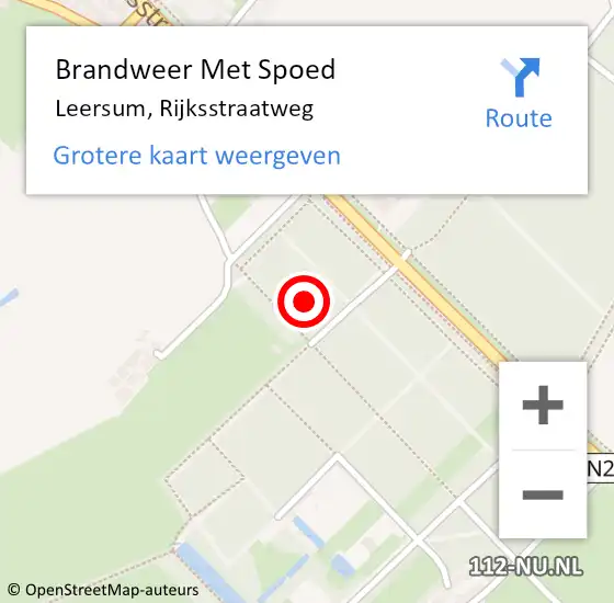 Locatie op kaart van de 112 melding: Brandweer Met Spoed Naar Leersum, Rijksstraatweg op 31 mei 2023 02:20