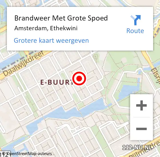 Locatie op kaart van de 112 melding: Brandweer Met Grote Spoed Naar Amsterdam, Ethekwini op 31 mei 2023 06:48