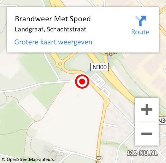 Locatie op kaart van de 112 melding: Brandweer Met Spoed Naar Landgraaf, Schachtstraat op 31 mei 2023 07:52
