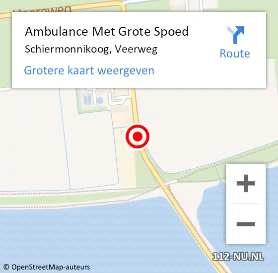 Locatie op kaart van de 112 melding: Ambulance Met Grote Spoed Naar Schiermonnikoog, Veerweg op 27 augustus 2014 12:07