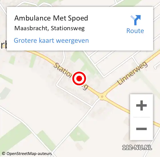 Locatie op kaart van de 112 melding: Ambulance Met Spoed Naar Maasbracht, Stationsweg op 31 mei 2023 19:29