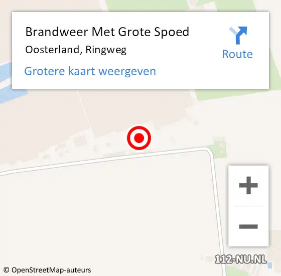Locatie op kaart van de 112 melding: Brandweer Met Grote Spoed Naar Oosterland, Ringweg op 1 juni 2023 14:51
