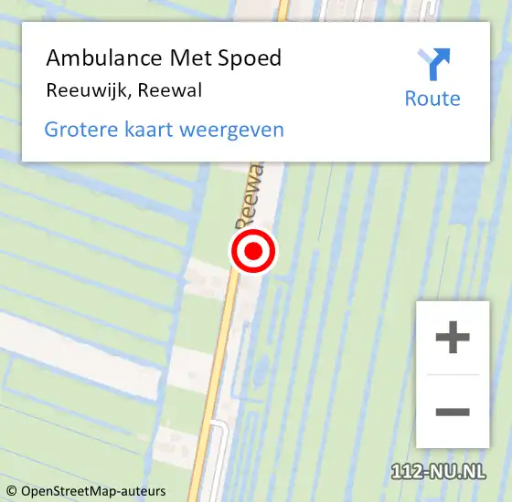 Locatie op kaart van de 112 melding: Ambulance Met Spoed Naar Reeuwijk, Reewal op 1 juni 2023 20:43