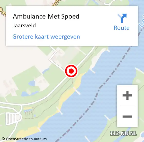 Locatie op kaart van de 112 melding: Ambulance Met Spoed Naar Jaarsveld op 2 juni 2023 06:13