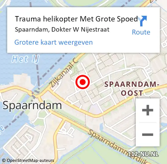 Locatie op kaart van de 112 melding: Trauma helikopter Met Grote Spoed Naar Spaarndam, Dokter W Nijestraat op 2 juni 2023 15:02