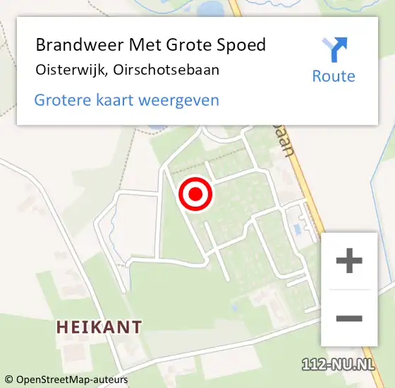 Locatie op kaart van de 112 melding: Brandweer Met Grote Spoed Naar Oisterwijk, Oirschotsebaan op 2 juni 2023 20:29