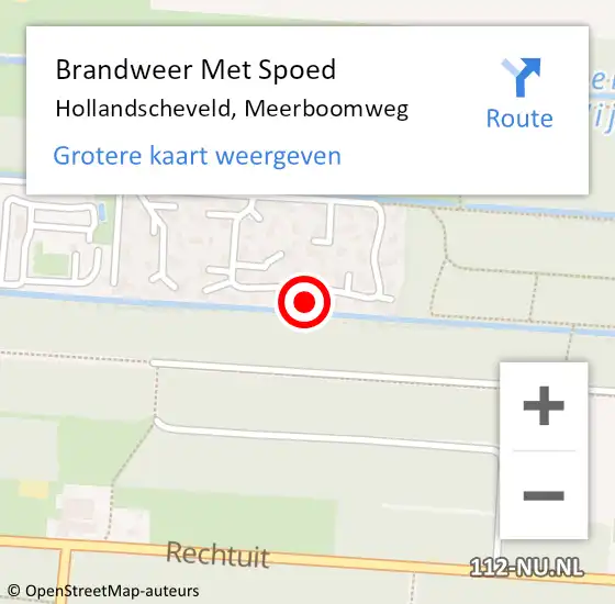 Locatie op kaart van de 112 melding: Brandweer Met Spoed Naar Hollandscheveld, Meerboomweg op 2 juni 2023 22:01
