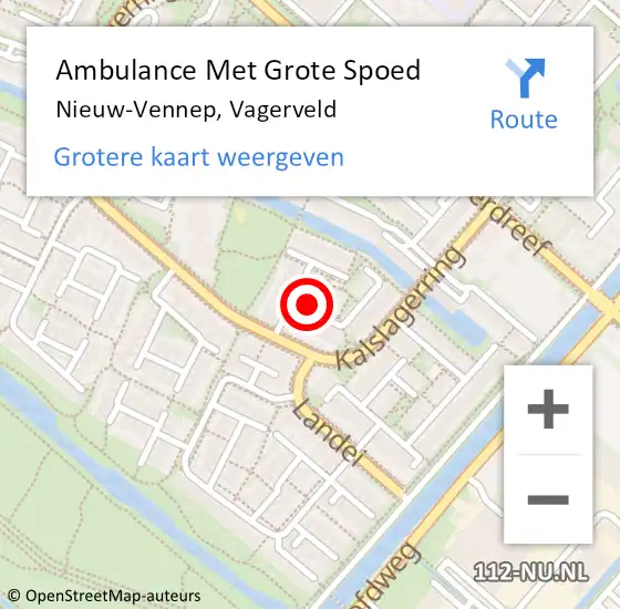 Locatie op kaart van de 112 melding: Ambulance Met Grote Spoed Naar Nieuw-Vennep, Vagerveld op 3 juni 2023 06:22