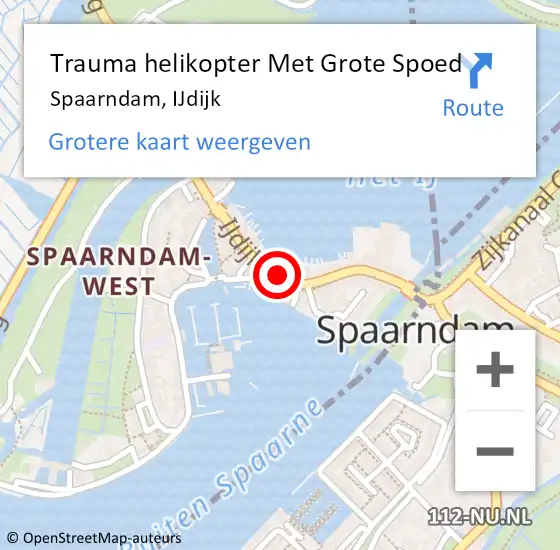 Locatie op kaart van de 112 melding: Trauma helikopter Met Grote Spoed Naar Spaarndam, IJdijk op 3 juni 2023 14:36