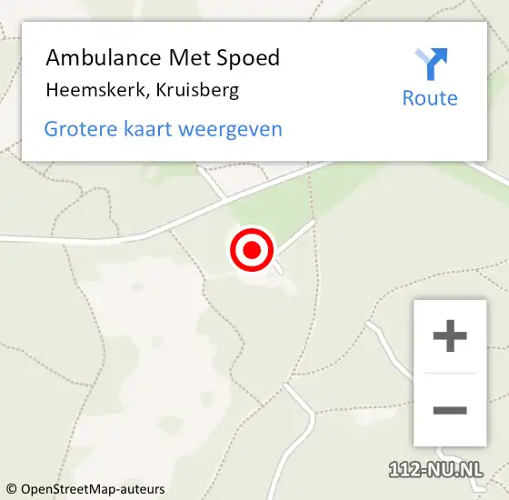 Locatie op kaart van de 112 melding: Ambulance Met Spoed Naar Heemskerk, Kruisberg op 3 juni 2023 16:27