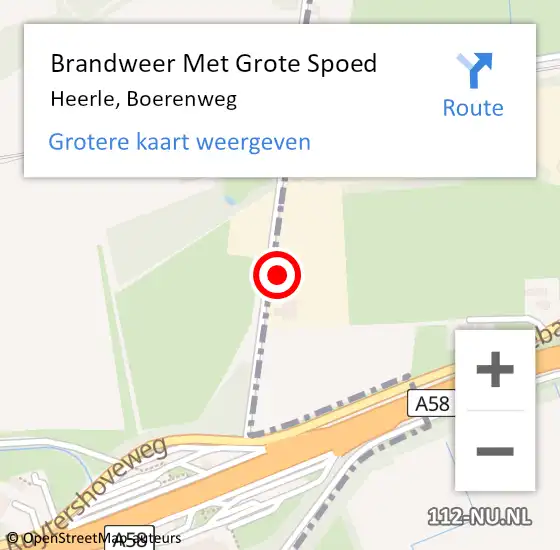 Locatie op kaart van de 112 melding: Brandweer Met Grote Spoed Naar Heerle, Boerenweg op 4 juni 2023 19:34