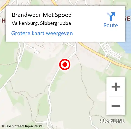 Locatie op kaart van de 112 melding: Brandweer Met Spoed Naar Valkenburg, Sibbergrubbe op 4 juni 2023 21:53
