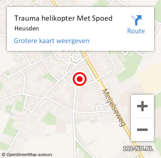Locatie op kaart van de 112 melding: Trauma helikopter Met Spoed Naar Heusden op 5 juni 2023 00:42