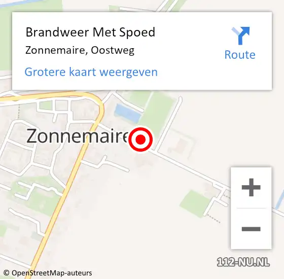 Locatie op kaart van de 112 melding: Brandweer Met Spoed Naar Zonnemaire, Oostweg op 6 juni 2023 14:13