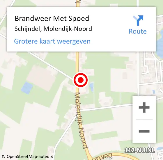 Locatie op kaart van de 112 melding: Brandweer Met Spoed Naar Schijndel, Molendijk-Noord op 6 juni 2023 15:28
