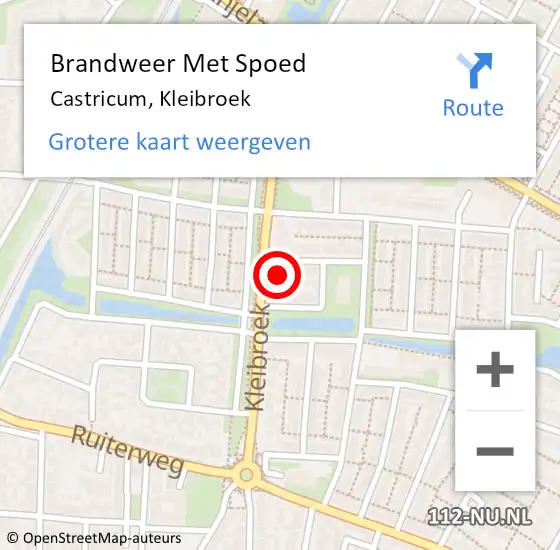 Locatie op kaart van de 112 melding: Brandweer Met Spoed Naar Castricum, Kleibroek op 8 juni 2023 16:34