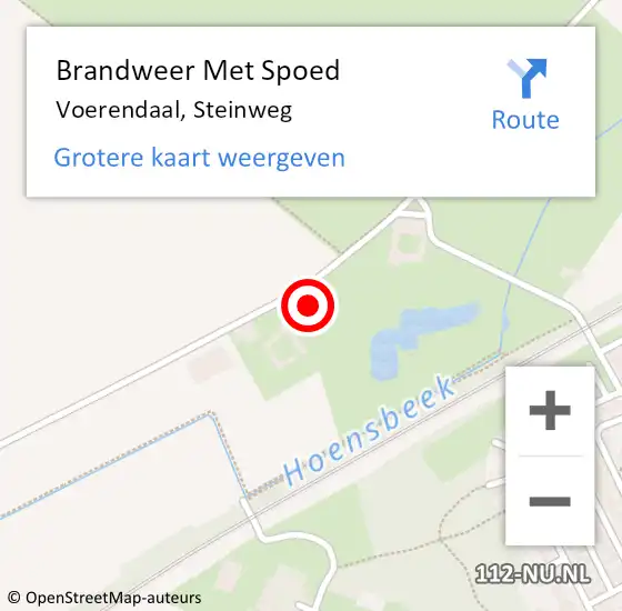 Locatie op kaart van de 112 melding: Brandweer Met Spoed Naar Voerendaal, Steinweg op 9 juni 2023 13:39