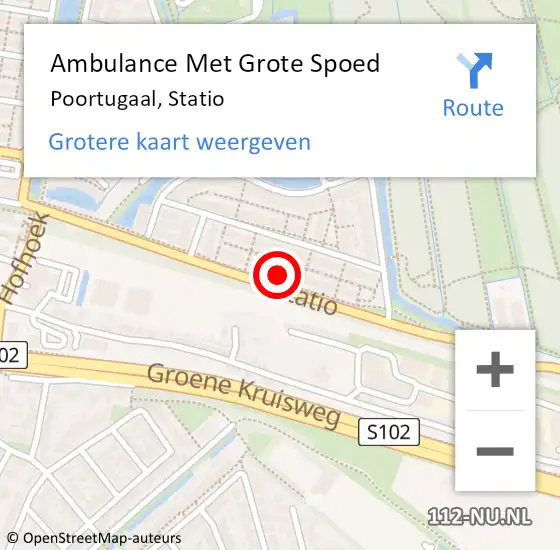 Locatie op kaart van de 112 melding: Ambulance Met Grote Spoed Naar Poortugaal, Statio op 9 juni 2023 18:52