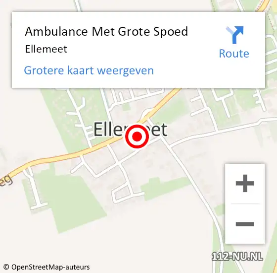 Locatie op kaart van de 112 melding: Ambulance Met Grote Spoed Naar Ellemeet op 11 juni 2023 12:28