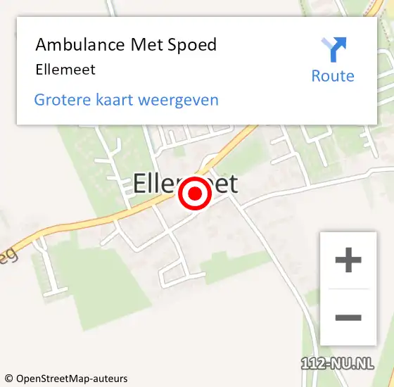 Locatie op kaart van de 112 melding: Ambulance Met Spoed Naar Ellemeet op 11 juni 2023 12:59
