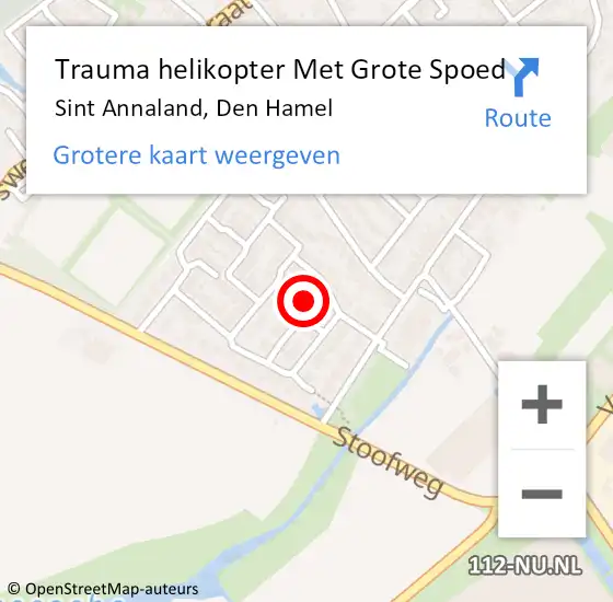 Locatie op kaart van de 112 melding: Trauma helikopter Met Grote Spoed Naar Sint Annaland, Den Hamel op 11 juni 2023 19:10