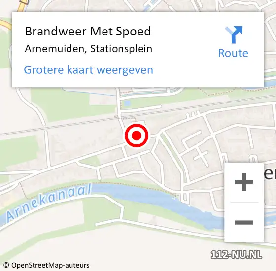 Locatie op kaart van de 112 melding: Brandweer Met Spoed Naar Arnemuiden, Stationsplein op 12 juni 2023 05:34