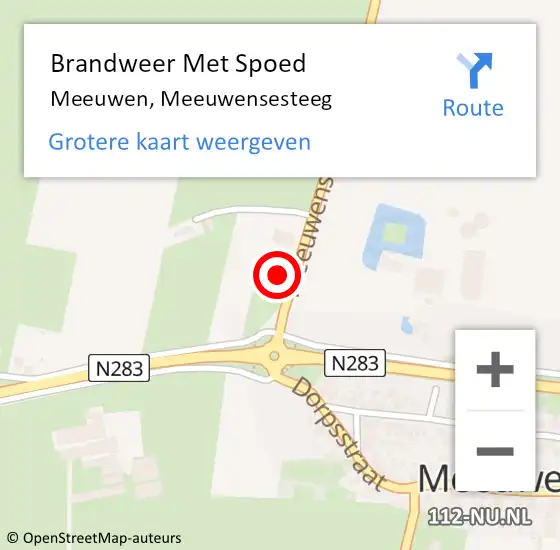 Locatie op kaart van de 112 melding: Brandweer Met Spoed Naar Meeuwen, Meeuwensesteeg op 12 juni 2023 06:08