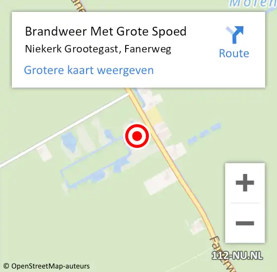 Locatie op kaart van de 112 melding: Brandweer Met Grote Spoed Naar Niekerk Grootegast, Fanerweg op 12 juni 2023 06:56