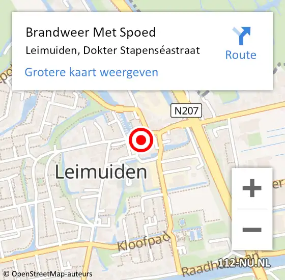 Locatie op kaart van de 112 melding: Brandweer Met Spoed Naar Leimuiden, Dokter Stapenséastraat op 12 juni 2023 20:55