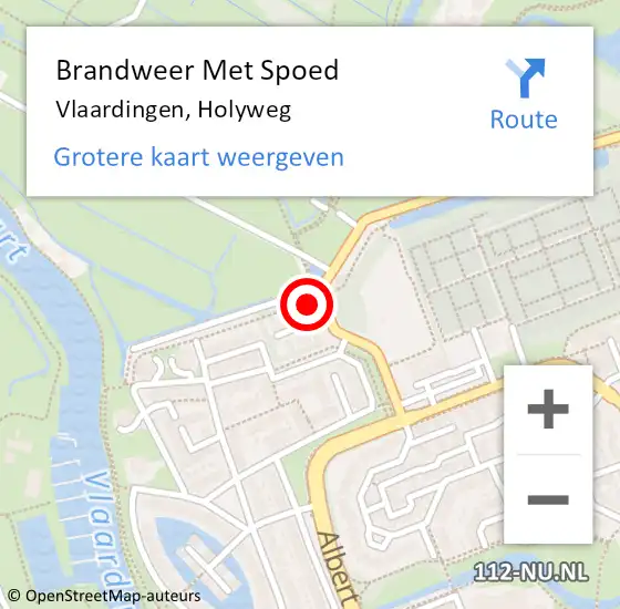 Locatie op kaart van de 112 melding: Brandweer Met Spoed Naar Vlaardingen, Holyweg op 13 juni 2023 13:43