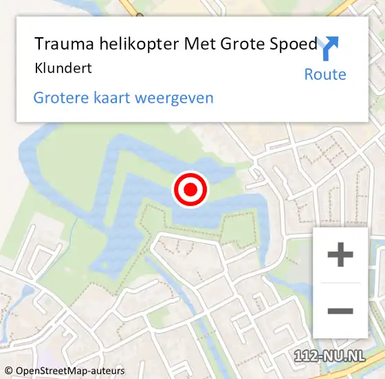 Locatie op kaart van de 112 melding: Trauma helikopter Met Grote Spoed Naar Klundert op 13 juni 2023 15:24