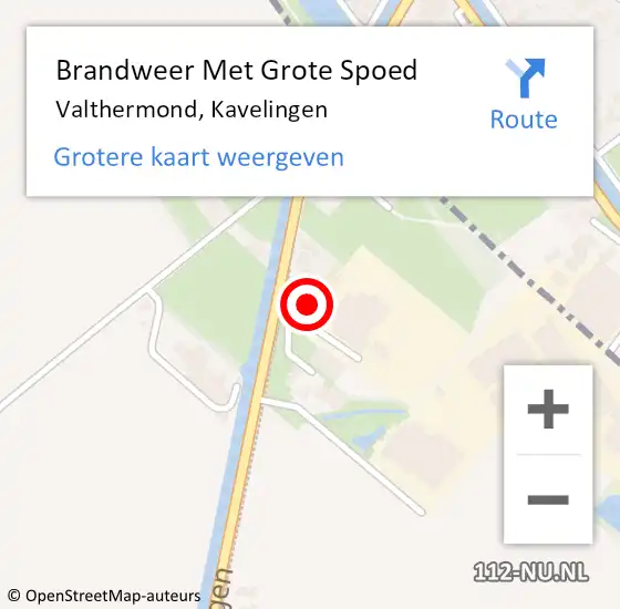 Locatie op kaart van de 112 melding: Brandweer Met Grote Spoed Naar Valthermond, Kavelingen op 14 juni 2023 11:08