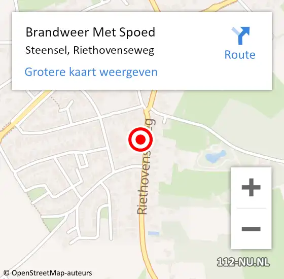Locatie op kaart van de 112 melding: Brandweer Met Spoed Naar Steensel, Riethovenseweg op 14 juni 2023 16:31