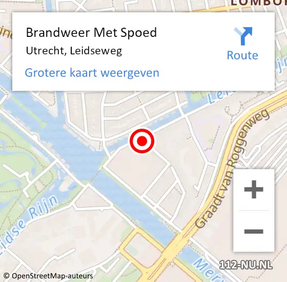 Locatie op kaart van de 112 melding: Brandweer Met Spoed Naar Utrecht, Leidseweg op 14 juni 2023 17:36