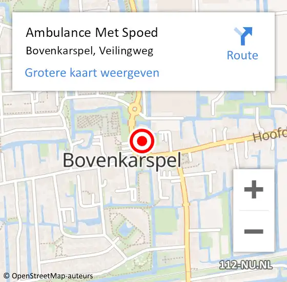 Locatie op kaart van de 112 melding: Ambulance Met Spoed Naar Bovenkarspel, Veilingweg op 15 juni 2023 16:52