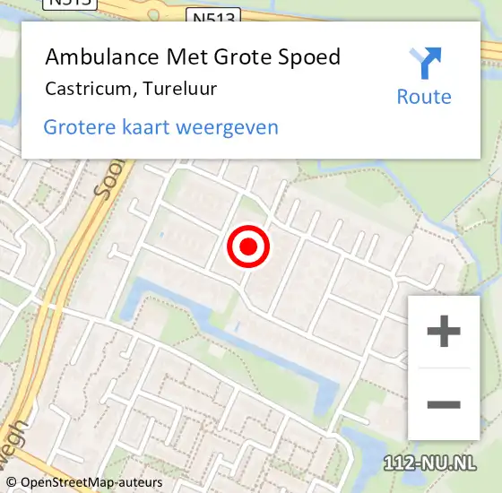 Locatie op kaart van de 112 melding: Ambulance Met Grote Spoed Naar Castricum, Tureluur op 16 juni 2023 17:15