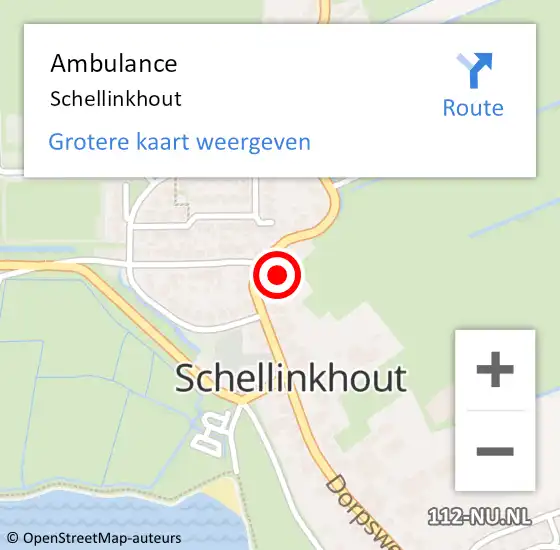 Locatie op kaart van de 112 melding: Ambulance Schellinkhout op 16 juni 2023 17:23