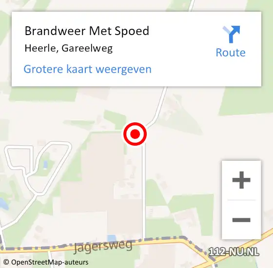Locatie op kaart van de 112 melding: Brandweer Met Spoed Naar Heerle, Gareelweg op 16 juni 2023 18:17