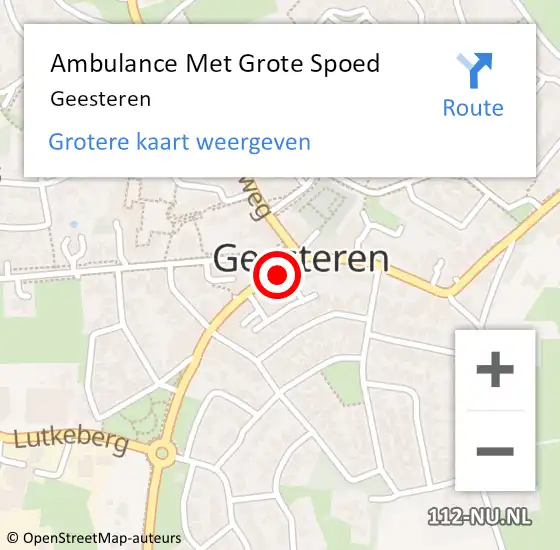 Locatie op kaart van de 112 melding: Ambulance Met Grote Spoed Naar Geesteren op 16 juni 2023 22:17