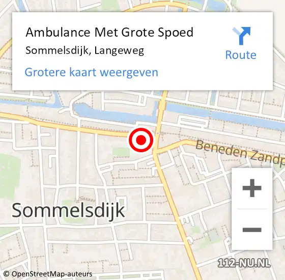 Locatie op kaart van de 112 melding: Ambulance Met Grote Spoed Naar Sommelsdijk, Langeweg op 17 juni 2023 05:11