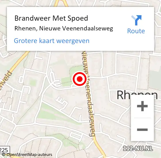 Locatie op kaart van de 112 melding: Brandweer Met Spoed Naar Rhenen, Nieuwe Veenendaalseweg op 17 juni 2023 22:19