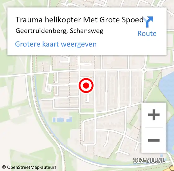 Locatie op kaart van de 112 melding: Trauma helikopter Met Grote Spoed Naar Geertruidenberg, Schansweg op 17 juni 2023 22:36
