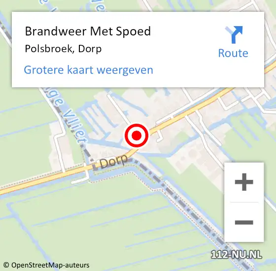 Locatie op kaart van de 112 melding: Brandweer Met Spoed Naar Polsbroek, Dorp op 18 juni 2023 13:29