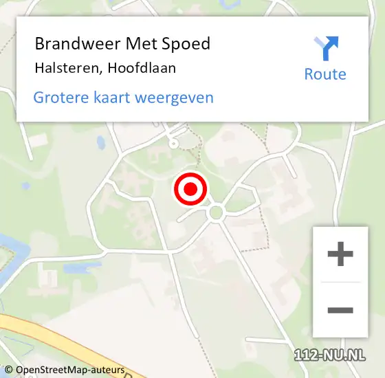 Locatie op kaart van de 112 melding: Brandweer Met Spoed Naar Halsteren, Hoofdlaan op 18 juni 2023 13:41