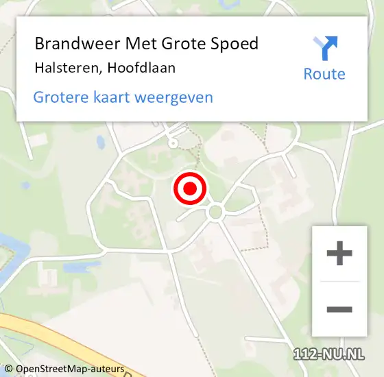 Locatie op kaart van de 112 melding: Brandweer Met Grote Spoed Naar Halsteren, Hoofdlaan op 18 juni 2023 13:43