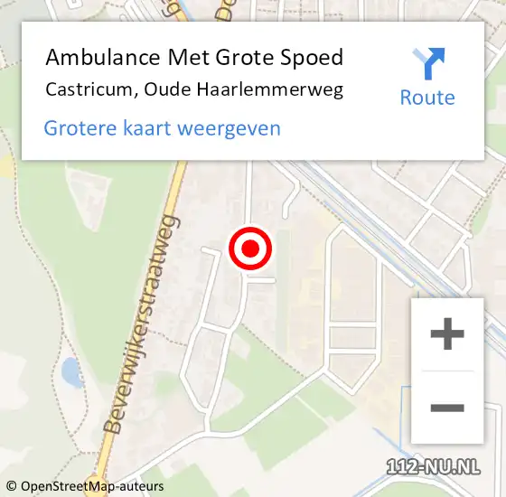 Locatie op kaart van de 112 melding: Ambulance Met Grote Spoed Naar Castricum, Oude Haarlemmerweg op 19 juni 2023 00:05
