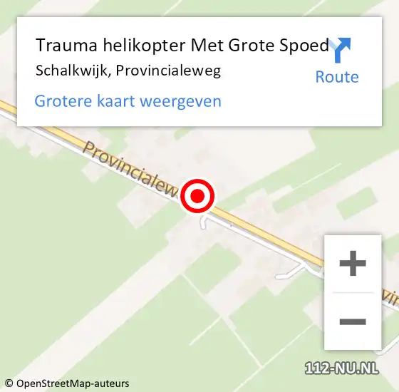 Locatie op kaart van de 112 melding: Trauma helikopter Met Grote Spoed Naar Schalkwijk, Provincialeweg op 19 juni 2023 08:17